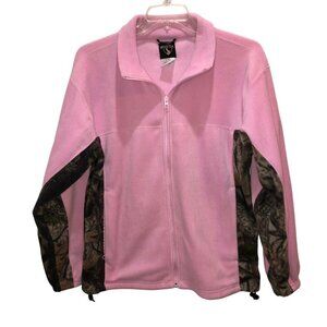 Woodn Trail Womens Medium Pink Camo Full Zip Front Trail Jacket Fleece Size M